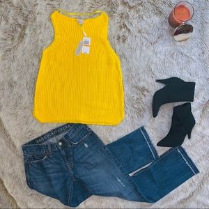 🦋NWT Cupio Banana Yellow Knit Sweater Vest